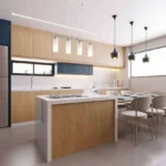 Pespectiva Cozinha com Living Integrado - Vip Gales