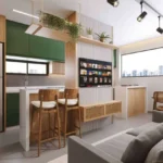 Pespectiva Living Integrado com Varanda - Vip Gales