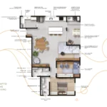 Planta Ampliada Apartamento 86m² - Ilha de Murano