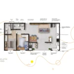 Planta Apartamento 72m² - Ilha de Murano